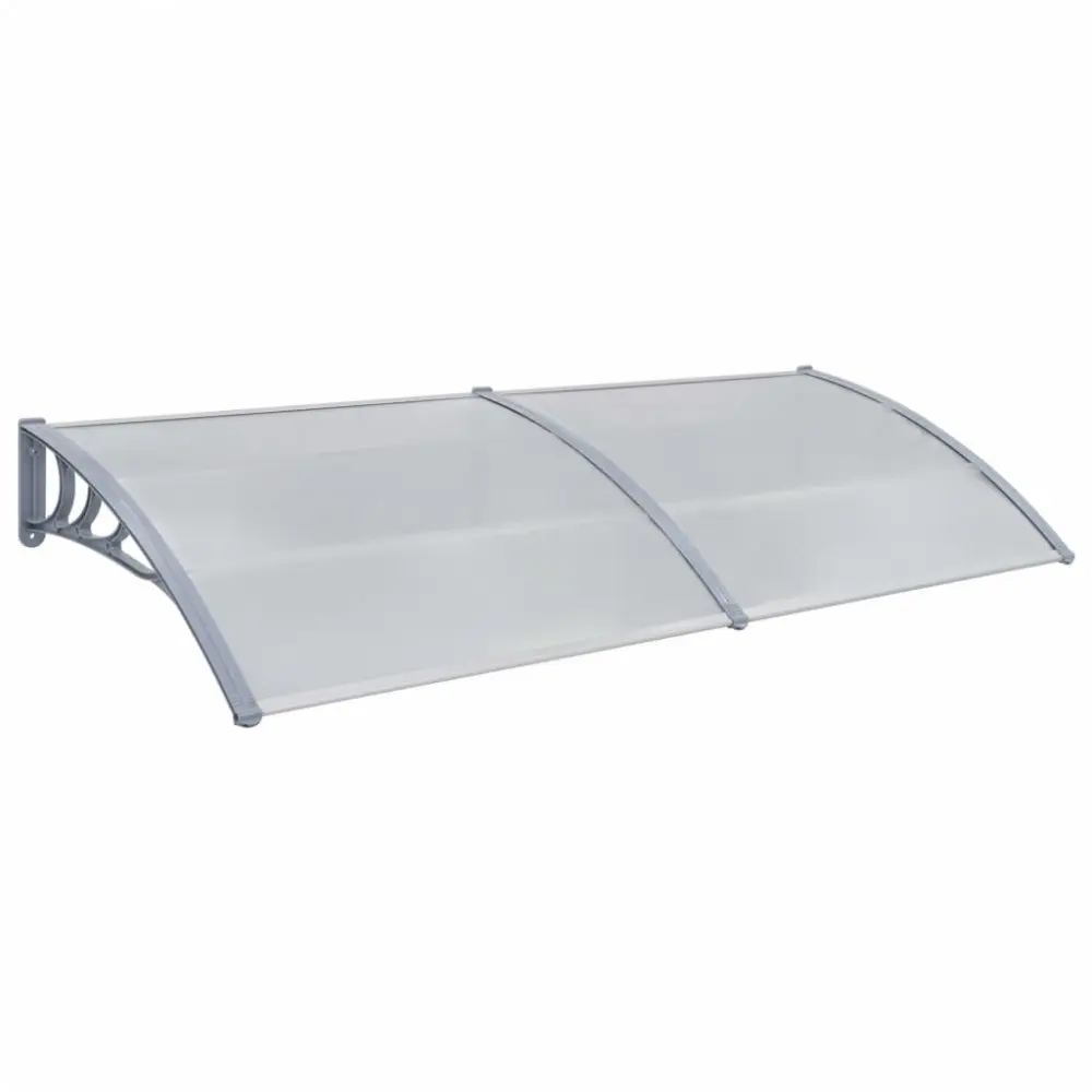 vidaXL Vchodová stříška šedá 200 x 100 cm polykarbonát - 11461.45630