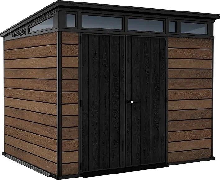 Zahradní domek Keter PENT Signature 9x7 Walnut, s podlahou, 259818