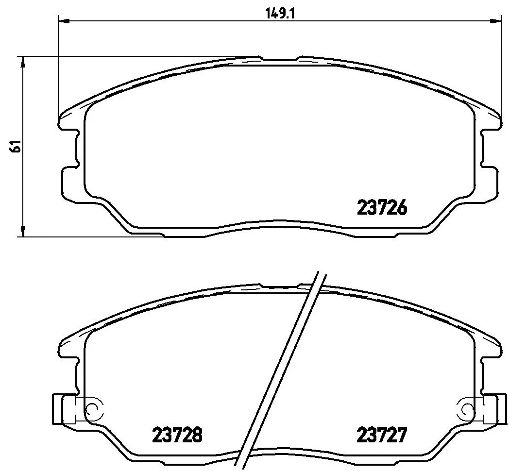 Sada brzdových destiček, kotoučová brzda BREMBO P 30 028