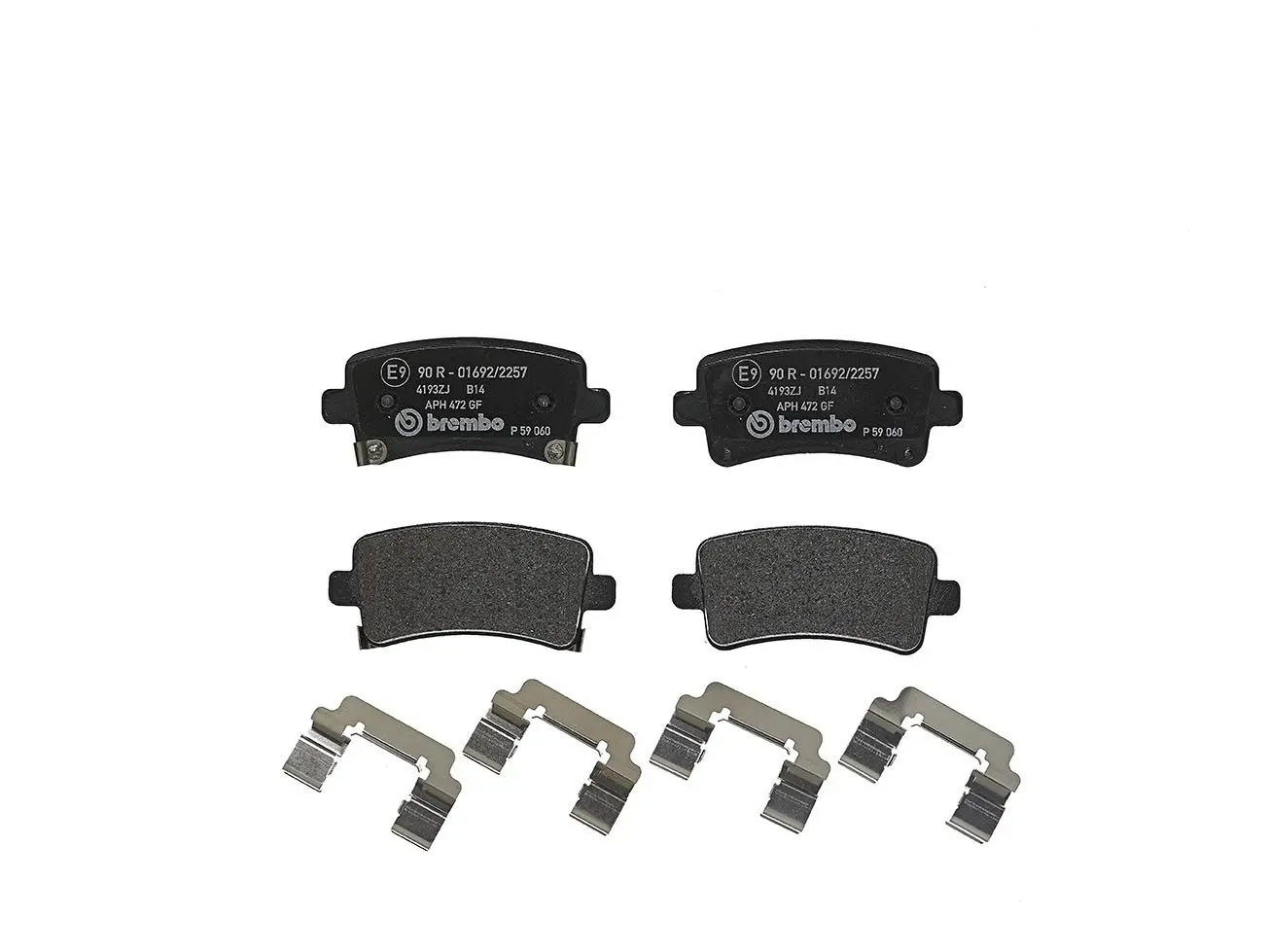 BREMBO Sada brzdových destiček, kotoučová brzda P59060
