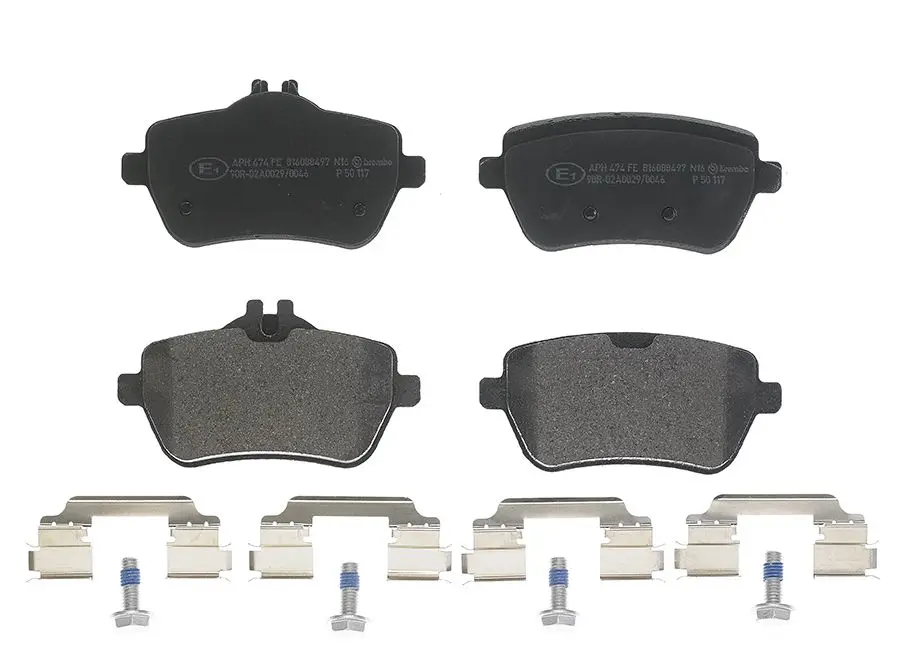 BREMBO Sada brzdových destiček, kotoučová brzda P50117