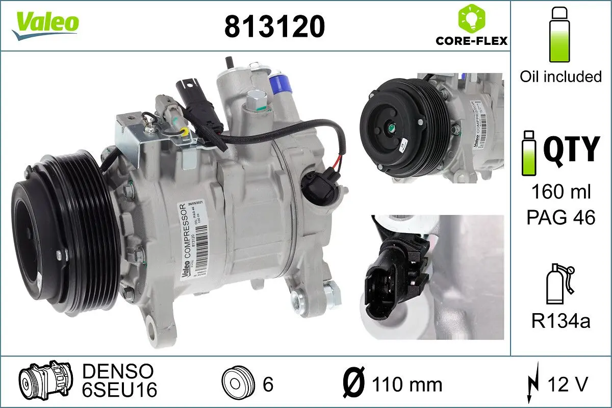 Kompresor, klimatizace VALEO 813120