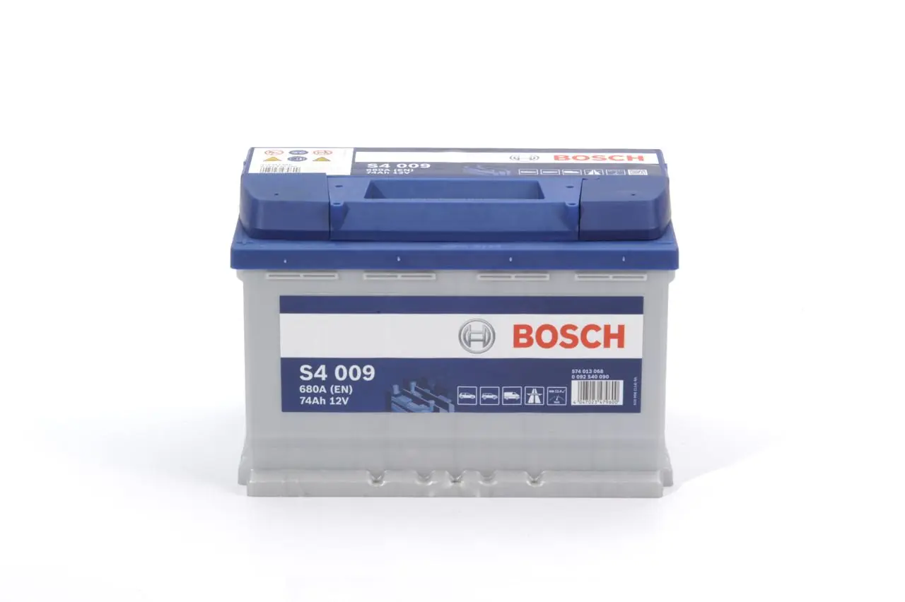 Autobaterie Bosch S4, 12V, 74Ah, 680A, S4 009 - LEVÁ