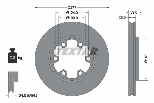 Brzdový kotouč TEXTAR 92059000