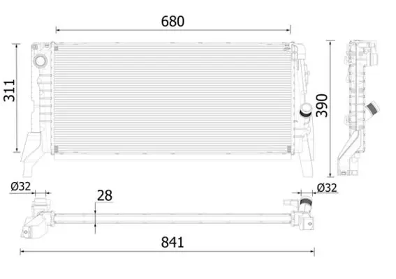 MAHLE ORIGINAL Chladič, chlazení motoru CR 2312 000P