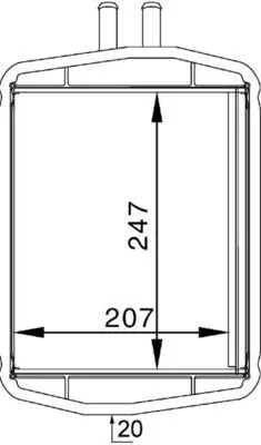 Výměník tepla, vnitřní vytápění MAHLE AH 152 000S