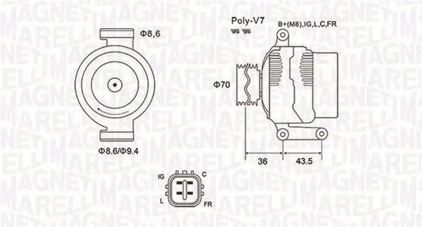 generátor MAGNETI MARELLI 063731980010