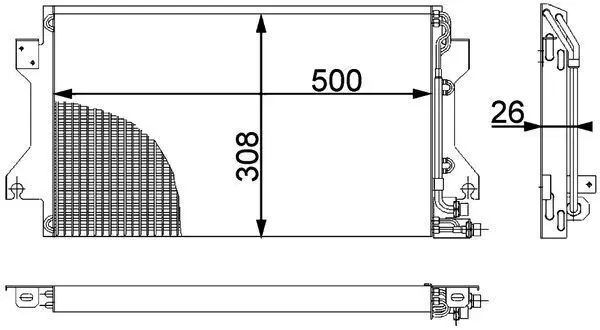 Kondenzátor, klimatizace MAHLE AC 239 000P