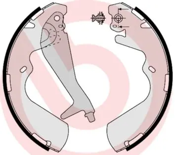 BREMBO Sada brzdových čelistí S30514