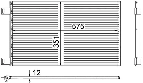 Kondenzátor, klimatizace MAHLE AC 569 000P