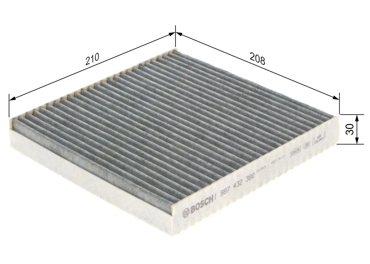 Filtr, vzduch v interiéru BOSCH 1 987 432 380