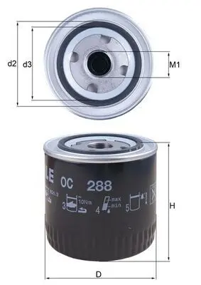 Olejový filtr MAHLE OC 288