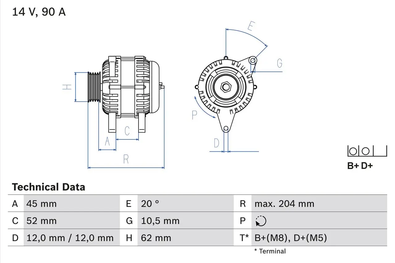 generátor BOSCH 0 986 049 610