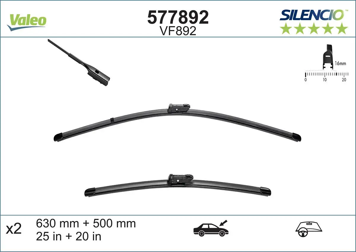 List stěrače VALEO 577892