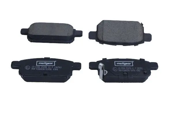 Sada brzdových destiček, kotoučová brzda MAXGEAR 19-3396