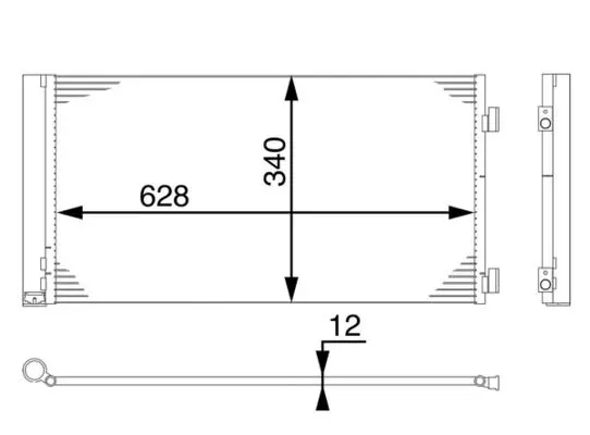 Kondenzátor, klimatizace MAHLE AC 751 000S