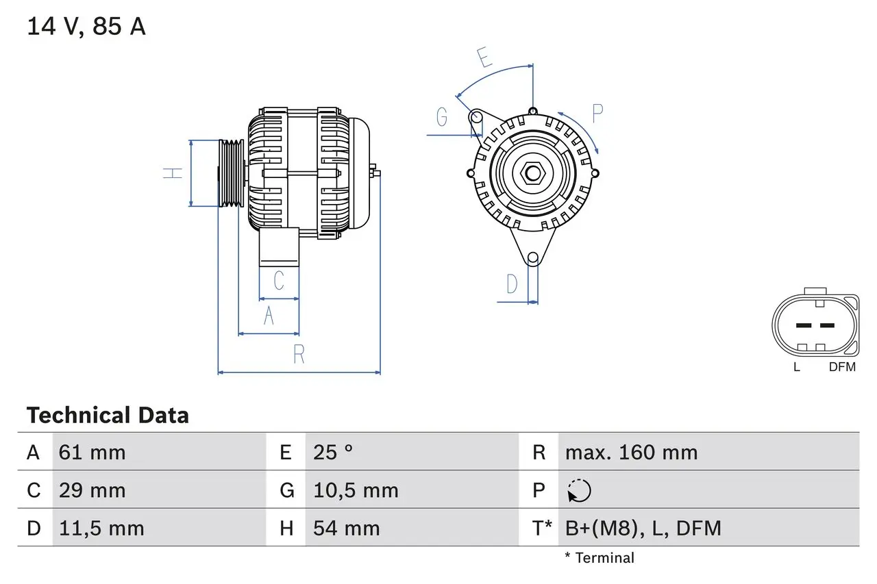 generátor BOSCH 0 986 044 490