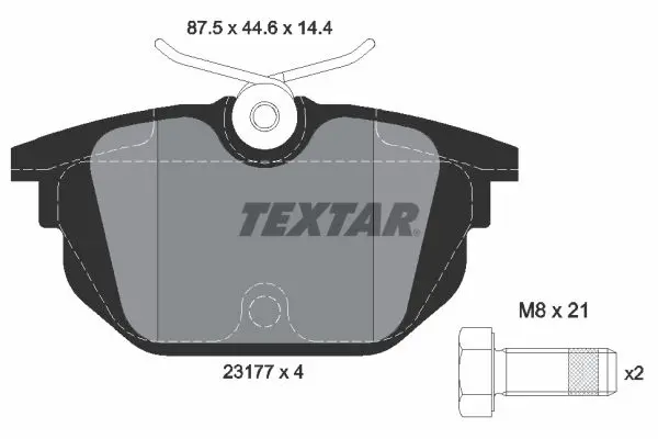 TEXTAR Sada brzdových destiček, kotoučová brzda 2317703