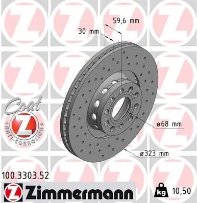 Brzdový kotouč ZIMMERMANN 100.3303.52
