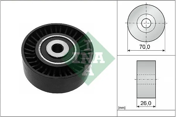 Vratná/vodicí kladka, klínový žebrový řemen Schaeffler INA 532 0544 10