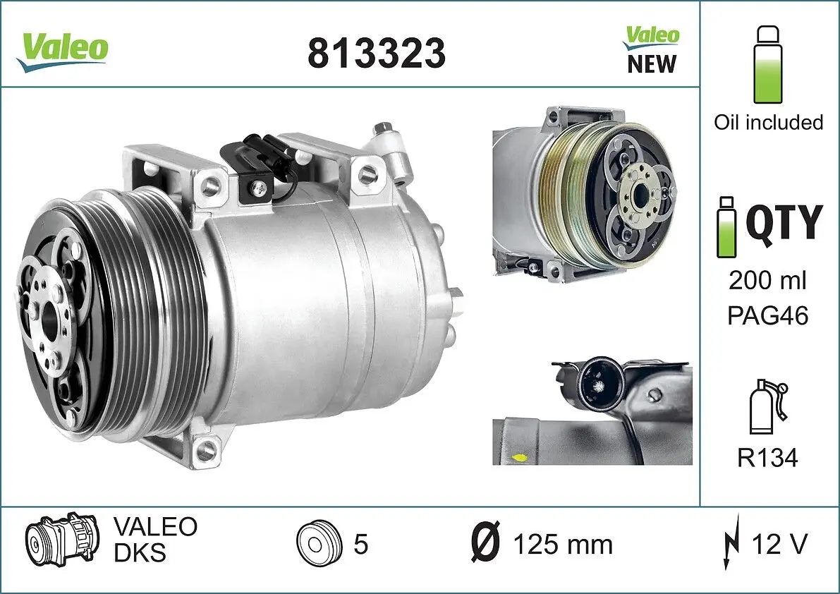 VALEO Kompresor, klimatizace 813323