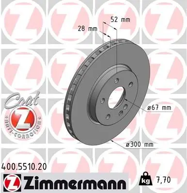 Brzdový kotouč ZIMMERMANN 400.5510.20