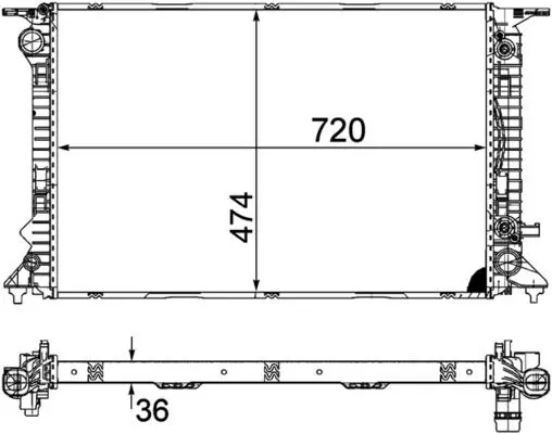 MAHLE ORIGINAL Chladič, chlazení motoru CR 1134 000P