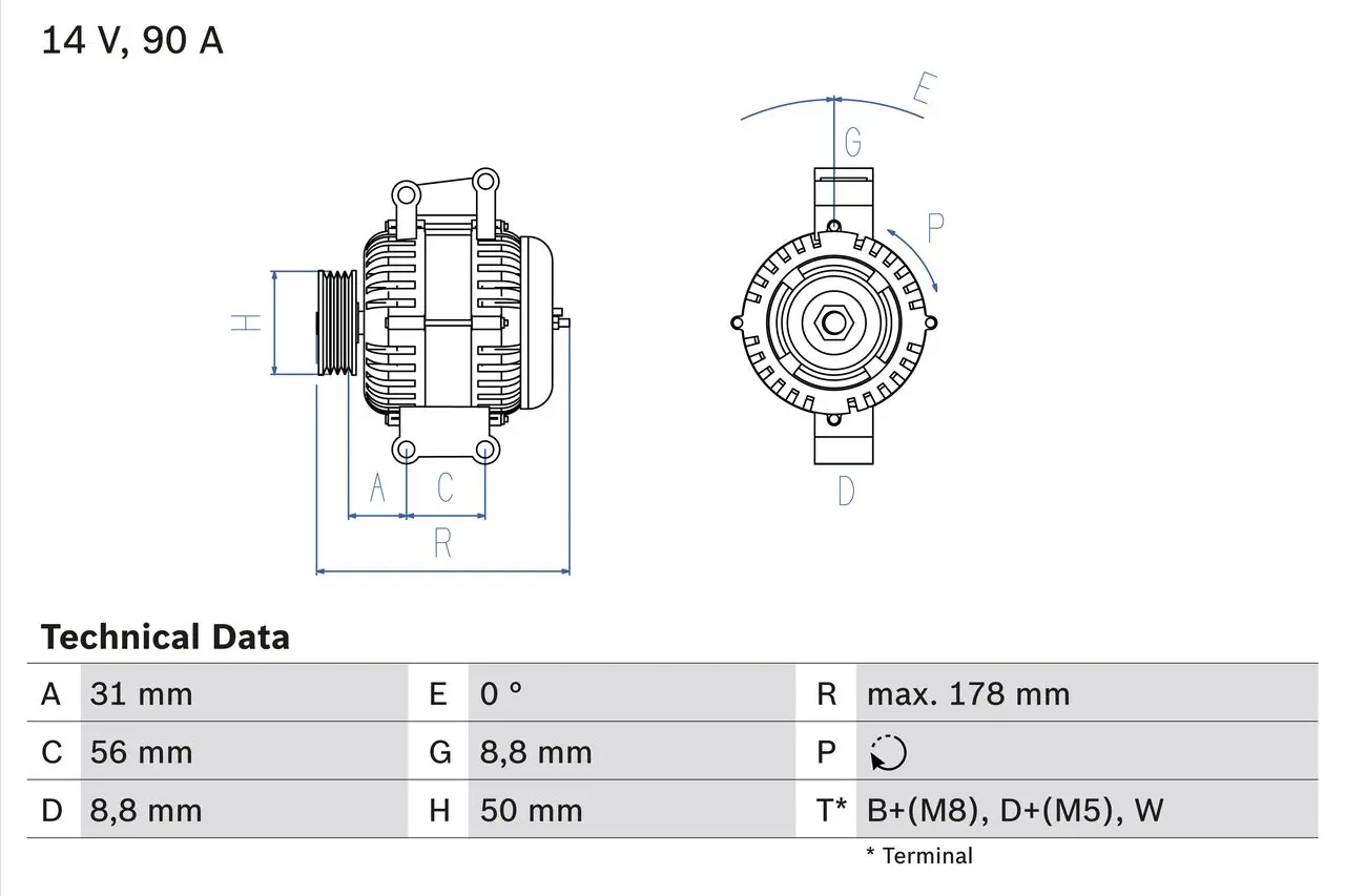 generátor BOSCH 0 986 041 530