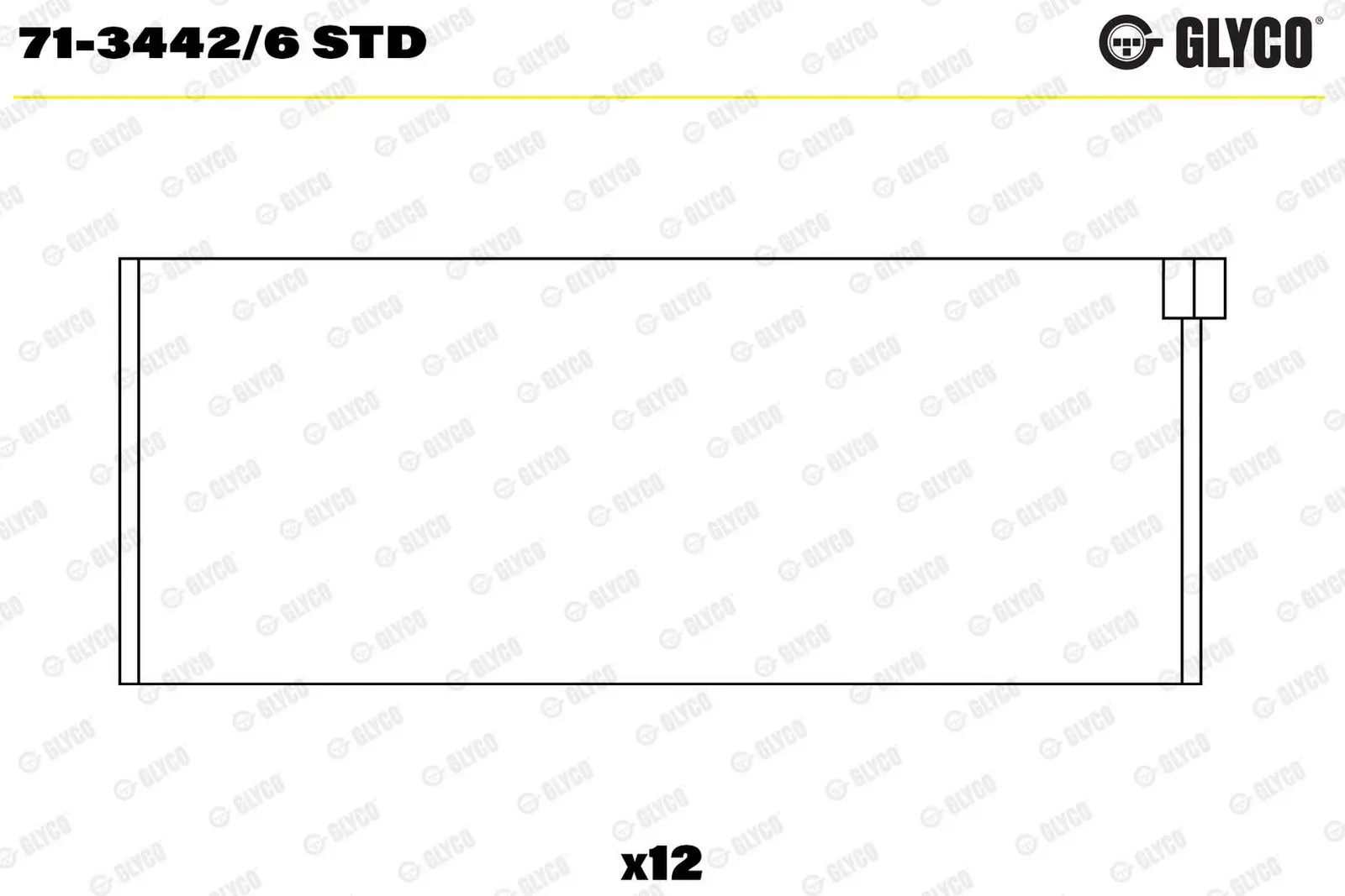 Pánev ojničního ložiska GLYCO 71-3442/6 STD