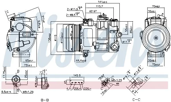 Kompresor, klimatizace NISSENS 890696