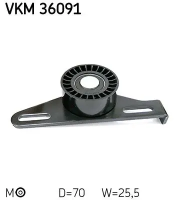 SKF Napínací kladka, žebrovaný klínový řemen VKM36091