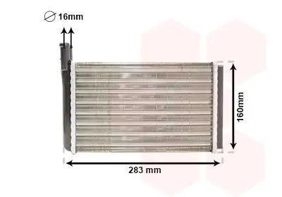 Výměník tepla, vnitřní vytápění VAN WEZEL 58006061