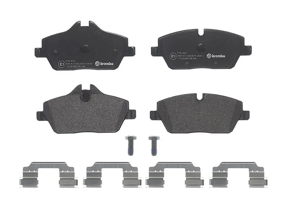 BREMBO Sada brzdových destiček, kotoučová brzda P06034