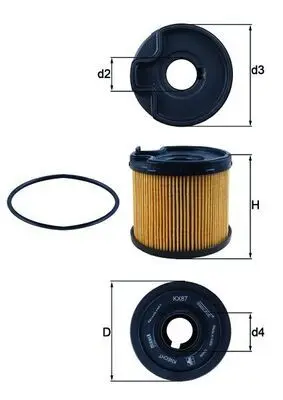 KNECHT Palivový filtr KX87D