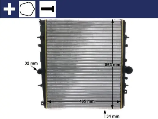MAHLE ORIGINAL Chladič, chlazení motoru CR 1437 000S