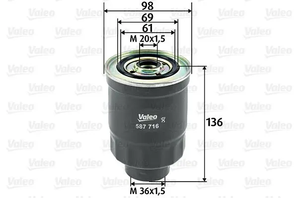 VALEO Palivový filtr 587716