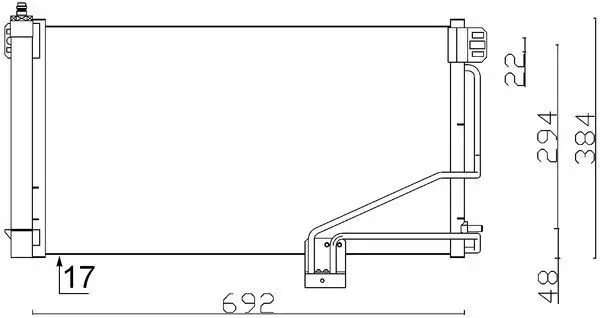 Kondenzátor, klimatizace MAHLE AC 347 001S