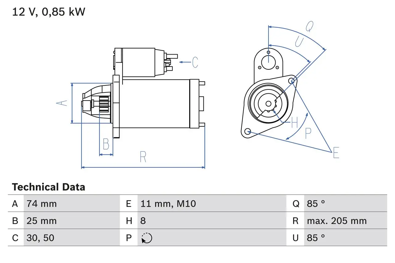 BOSCH Startér 0986025640