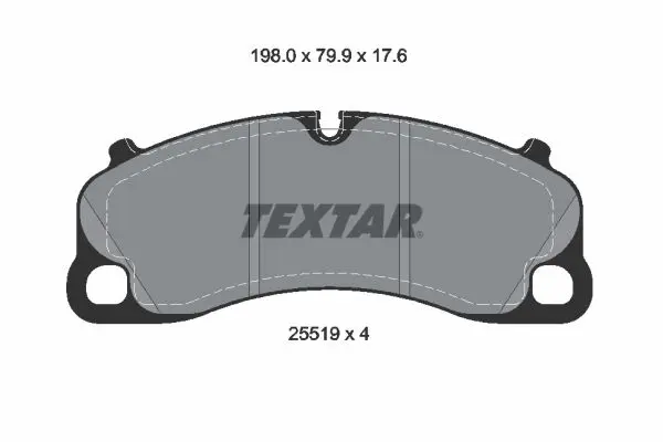 Sada brzdových destiček, kotoučová brzda TEXTAR 2551901