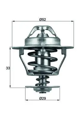 Termostat, chladivo MAHLE TX 77 88D