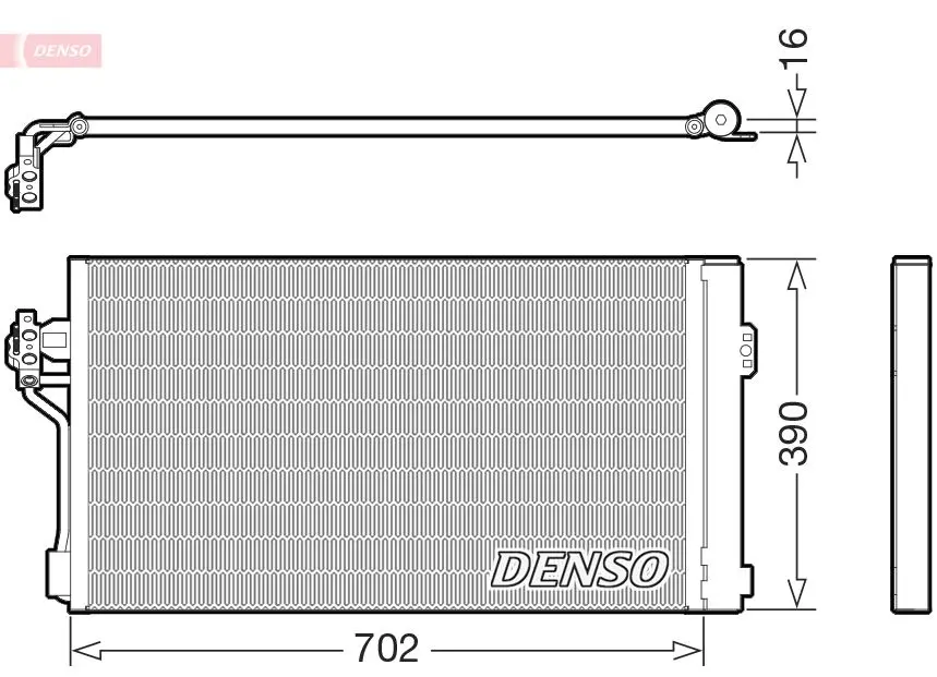 Kondenzátor, klimatizace DENSO DCN99057