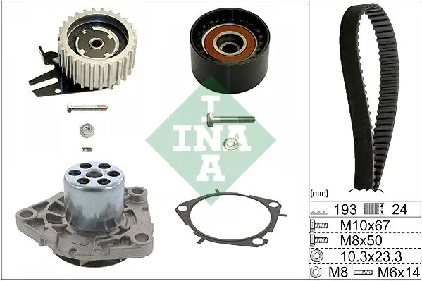 Vodní pumpa + sada ozubeného řemene Schaeffler INA 530 0561 30