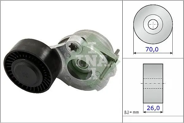 Napínák, žebrovaný klínový řemen Schaeffler INA 534 0470 10