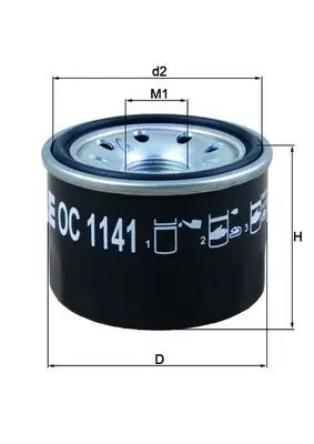Mahle filtr Olej MAHLE BMW G 310 R ABS 16-25, G 310 GS ABS 17-25, G 310 GS EDITION 40 YEARS ABS 21