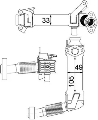 Chladič, recirkulace spalin MAHLE CE 21 000P