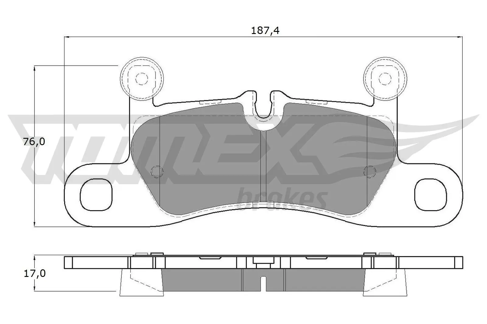 Sada brzdových destiček, kotoučová brzda TOMEX Brakes 19-26
