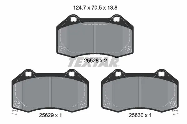 Sada brzdových destiček, kotoučová brzda TEXTAR 2552803