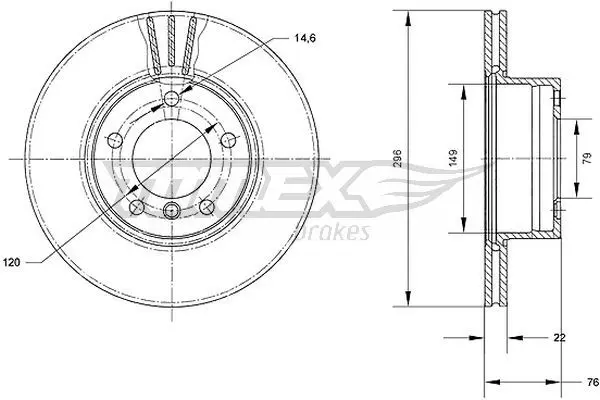 Brzdový kotouč TOMEX Brakes TX 71-05