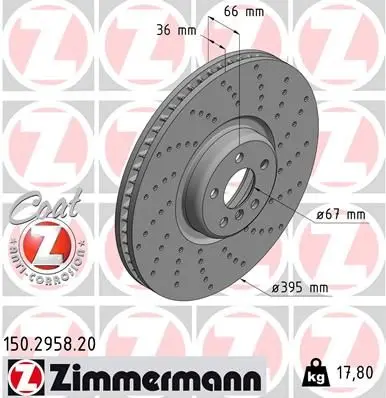 Brzdový kotouč ZIMMERMANN 150.2958.20