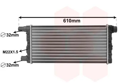 Chladič, chlazení motoru VAN WEZEL 17002115